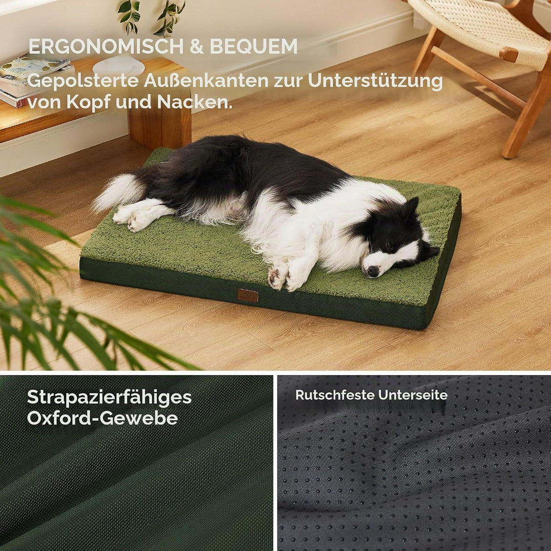 BEDSURE orthopädisches Hundebett mittelgrosse Hunde - 91x69x7.6cm Hundekissen flauschig Hundematte w
