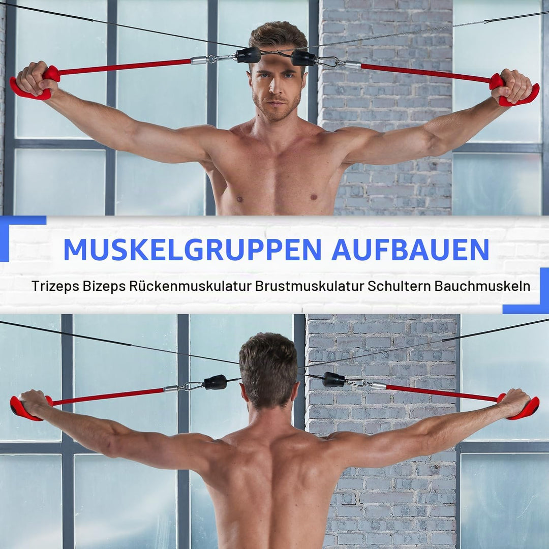 HXD-ERGO Trizeps Bizeps Seil Ergonomisches Griffe, Trizepsseil Gedrehtes Seil Bizeps Trizepstau zum