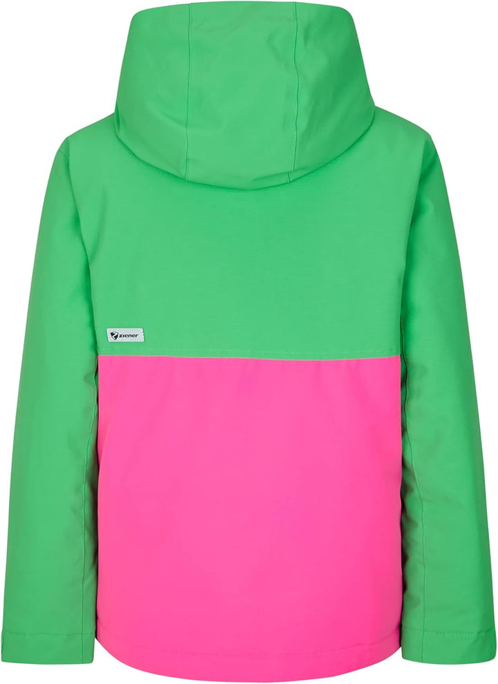 Ziener Mädchen Anefay Ski-Jacke, Winter-Jacke | wasserdicht, winddicht, warm (1er Pack) 140 irish gr