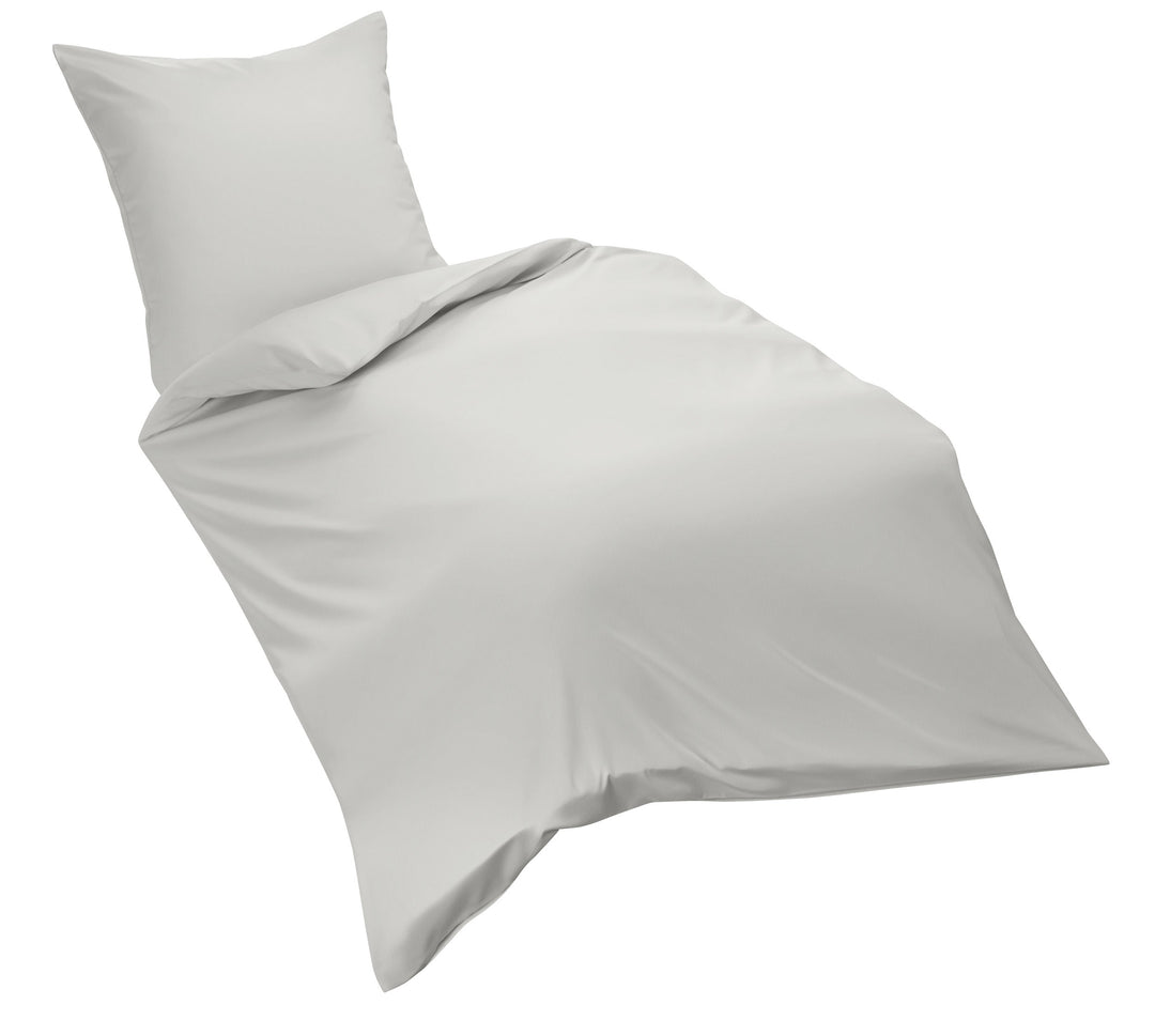 fleuresse Flanell Bettwäsche, Silber, 135 x 200 cm Silber 135 cm x 200 cm, Silber 135 cm x 200 cm