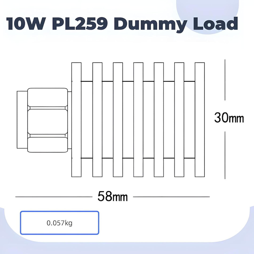 BECEN 10 Watt PL259 Dummy Load – 10W UHF Stecker Typ Stecker DC auf 1 GHz 50 Ohm UHF Typ Stecker 10