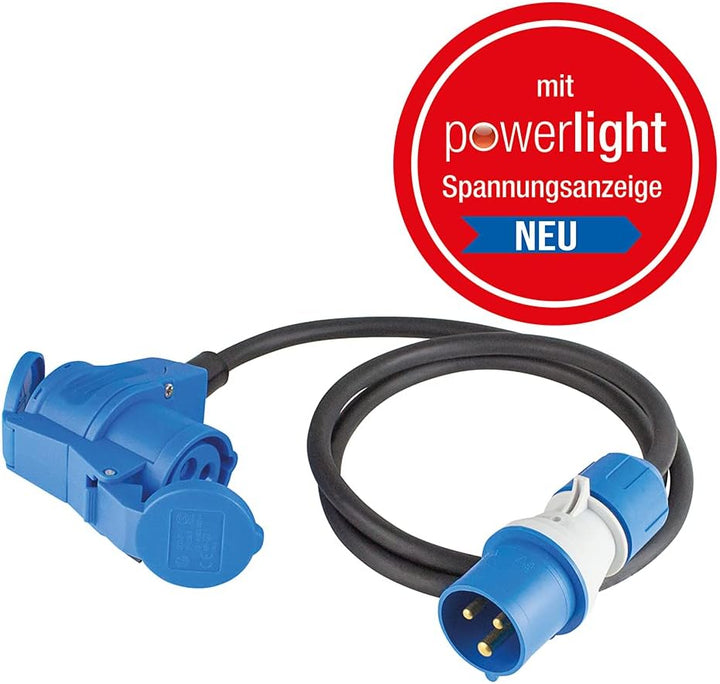as - Schwabe CEE Outdoor Verlängerungsleitung 1,5m mit neuer powerlight Spannungsanzeige, CEE-Stecke