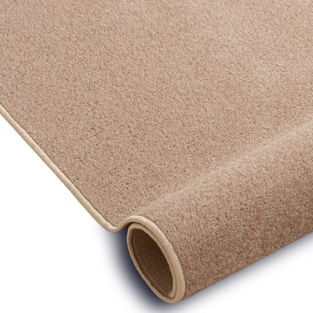 rugsx Einfarbiger Teppich Eton für Zimmer, Wohnzimmer, Schlafzimmer, Teppichboden Auslegware, beige,
