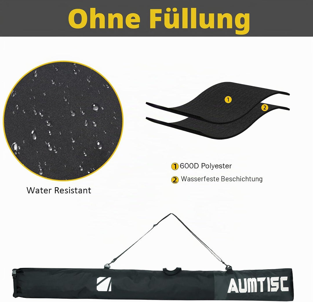 AUMTISC Skitasche und Skischuhtasche Combo - Skitaschen für Flugreisen - gepolsterte Schneeskitasche