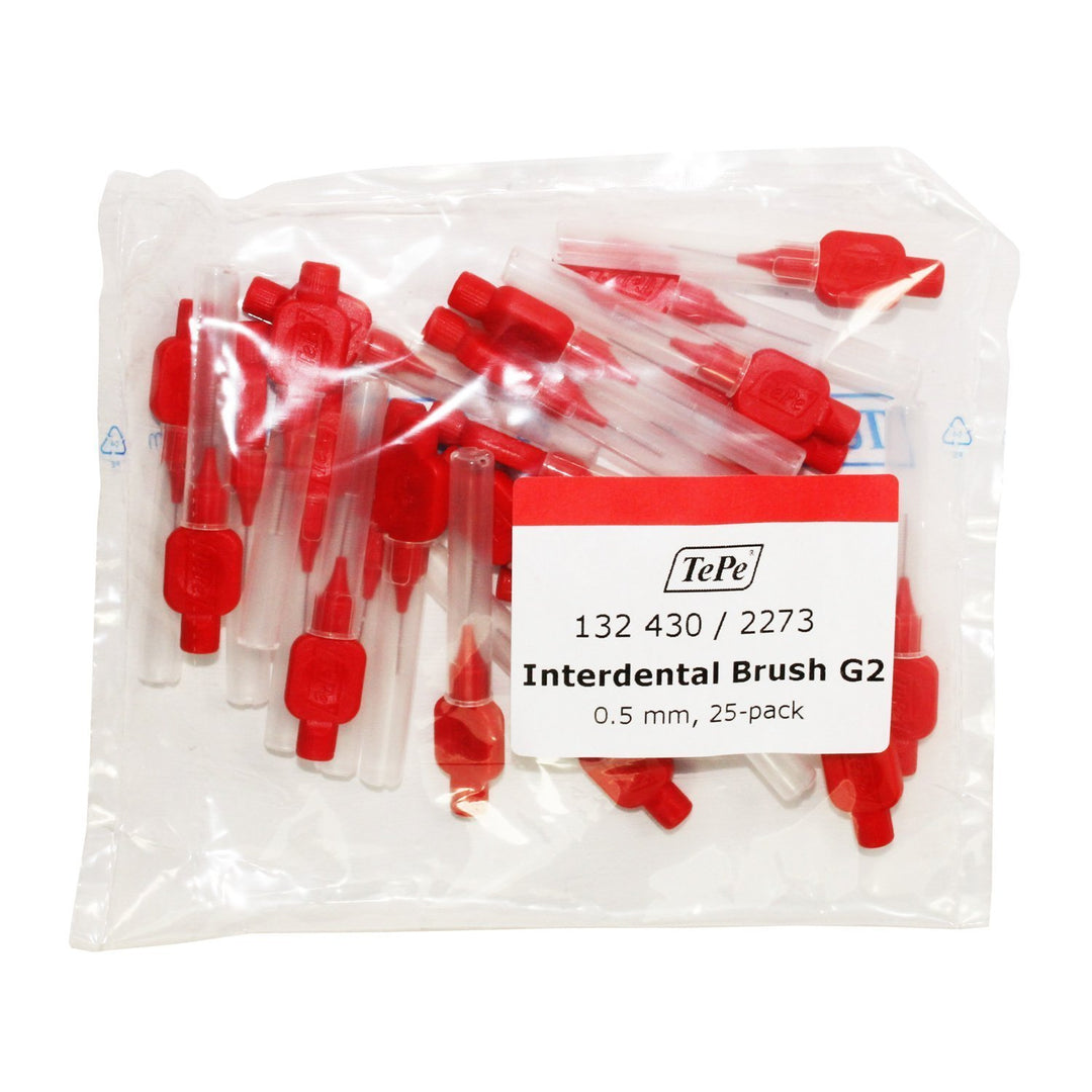 Tepe Xxxx-Fine - Interdentalbürsten G2 0.5mm Rot x 25 Rot, 0,5 mm, Rot, 0,5 mm