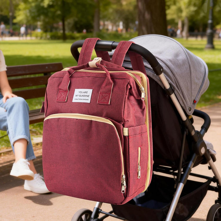 Multifunktionaler Wickelrucksack Baby – Wasserdichte Wickeltasche Rucksack aus Oxford Stoff mit Isol