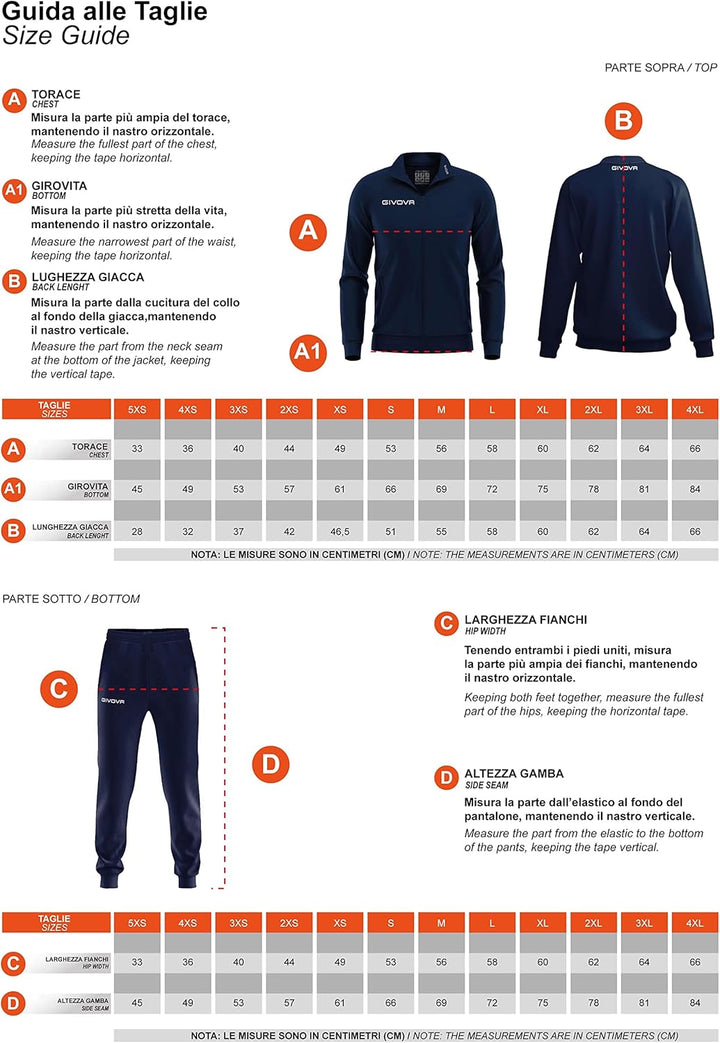 Givova Herren Tuta Visa Fluo Sportoutfit (1er Pack), M mehrfarbig