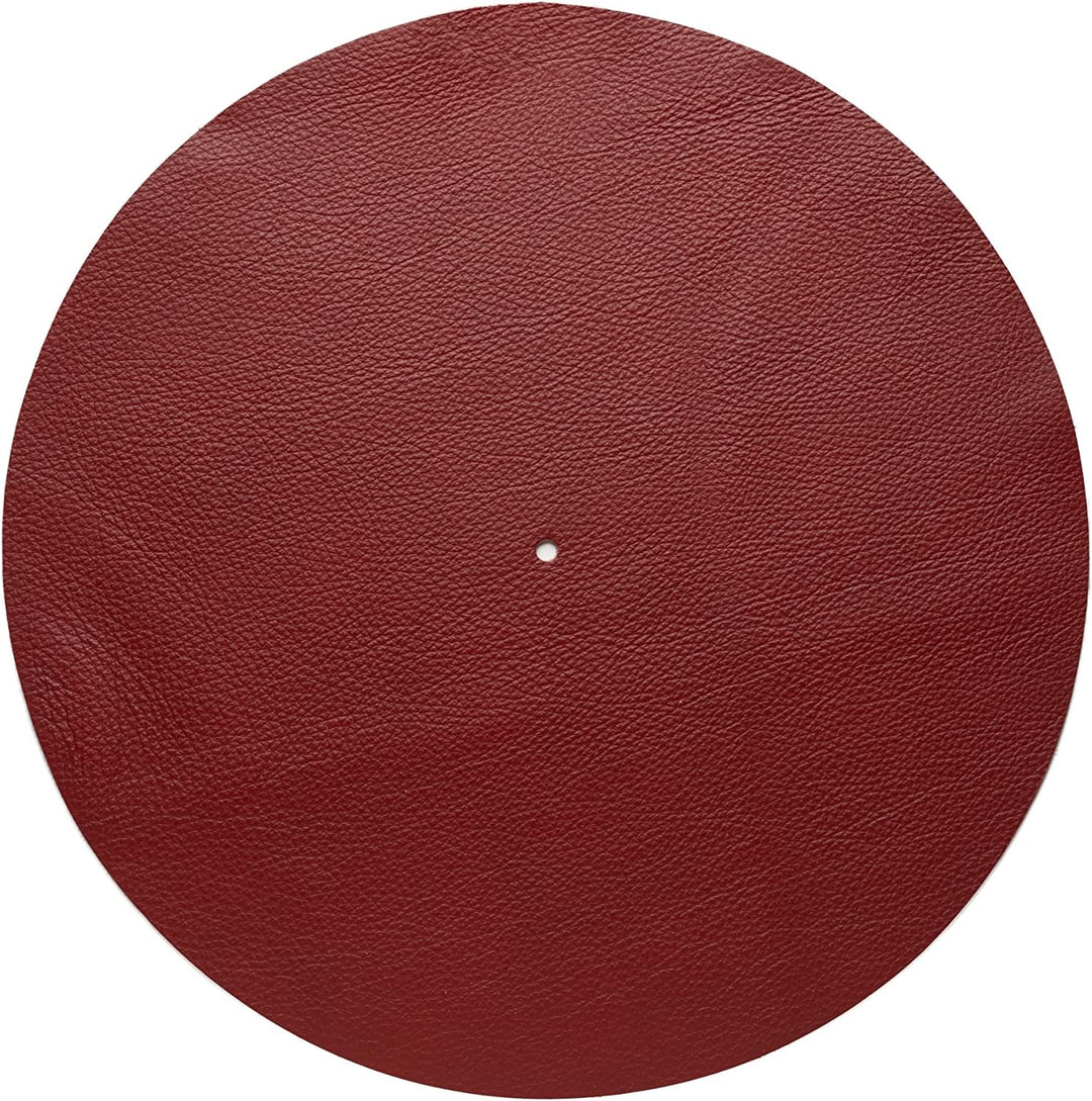 SLIPMATS: SLIPMAT Leather RED - Diameter: 295 MM - Thickness: 1,5 MM - Audio Anatomy. Made IN EU