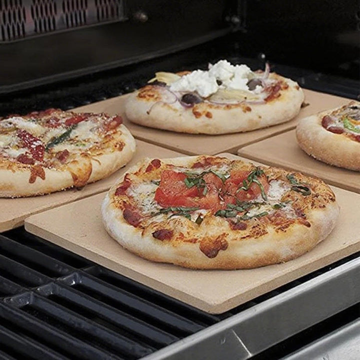 Grill Pizzastein,Backblech Für Küche | Keramik Pizzaplatte Zum Kochen Grillen Backen Brot Innen Auss