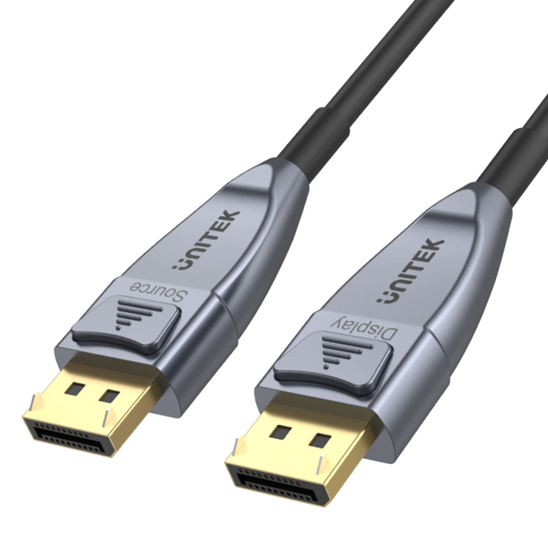 UnITEK Human friendly 8K-Glasfaserkabel DisplayPort 1.4 20M (8K @60Hz, 4K @144Hz, 1440p @240Hz) | Da