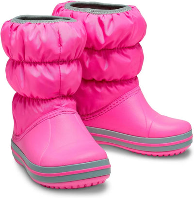 Crocs Unisex Kinder Winter Puff Boot Kids Schneestiefel, Pink