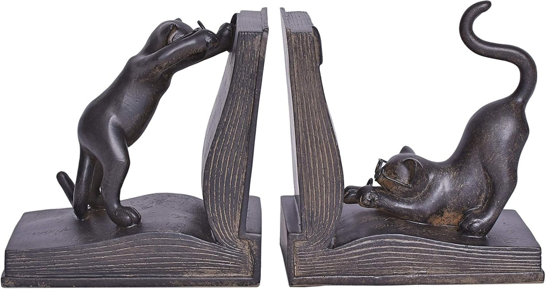 Buchstützen Katzen Kätzchen Cat Figuren Ständer DVD Tiere Buchhalter Bücherregal CW035 Palazzo Exclu