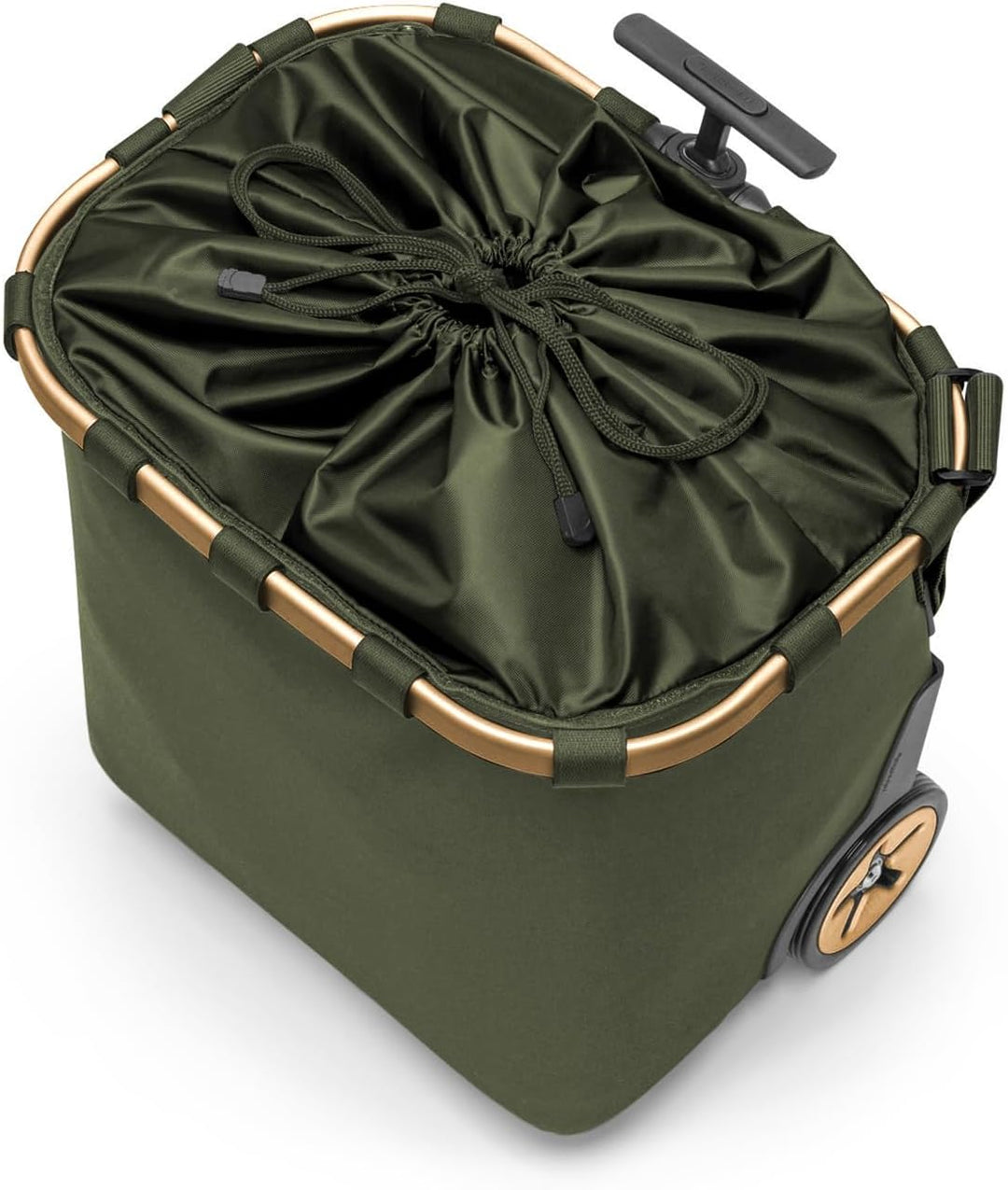 reisenthel carrycruiser Forest Gold – Tragbarer Einkaufstrolley mit stabilem Aluminiumrahmen, Schult