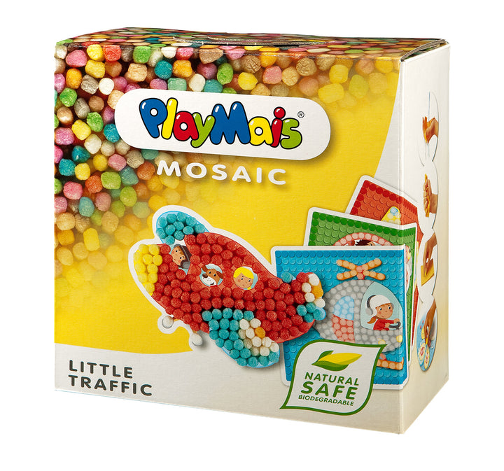 PlayMais MOSAIC Little Traffic Kreativ-Set zum Basteln für Kinder ab 3 Jahren | Über 2.300 PlayMais
