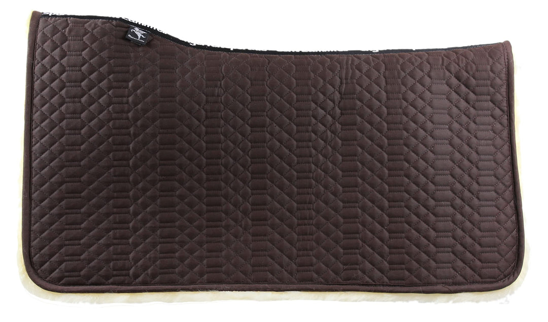 Engel Reitsport Lammfell Western Squarepad WPAD1 Stoff schwarz mocca-mocca, mocca-mocca