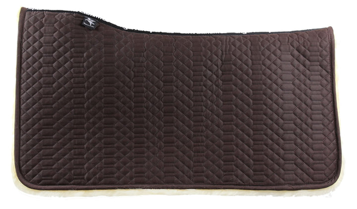 Engel Reitsport Lammfell Western Squarepad WPAD1 Stoff schwarz mocca-mocca, mocca-mocca