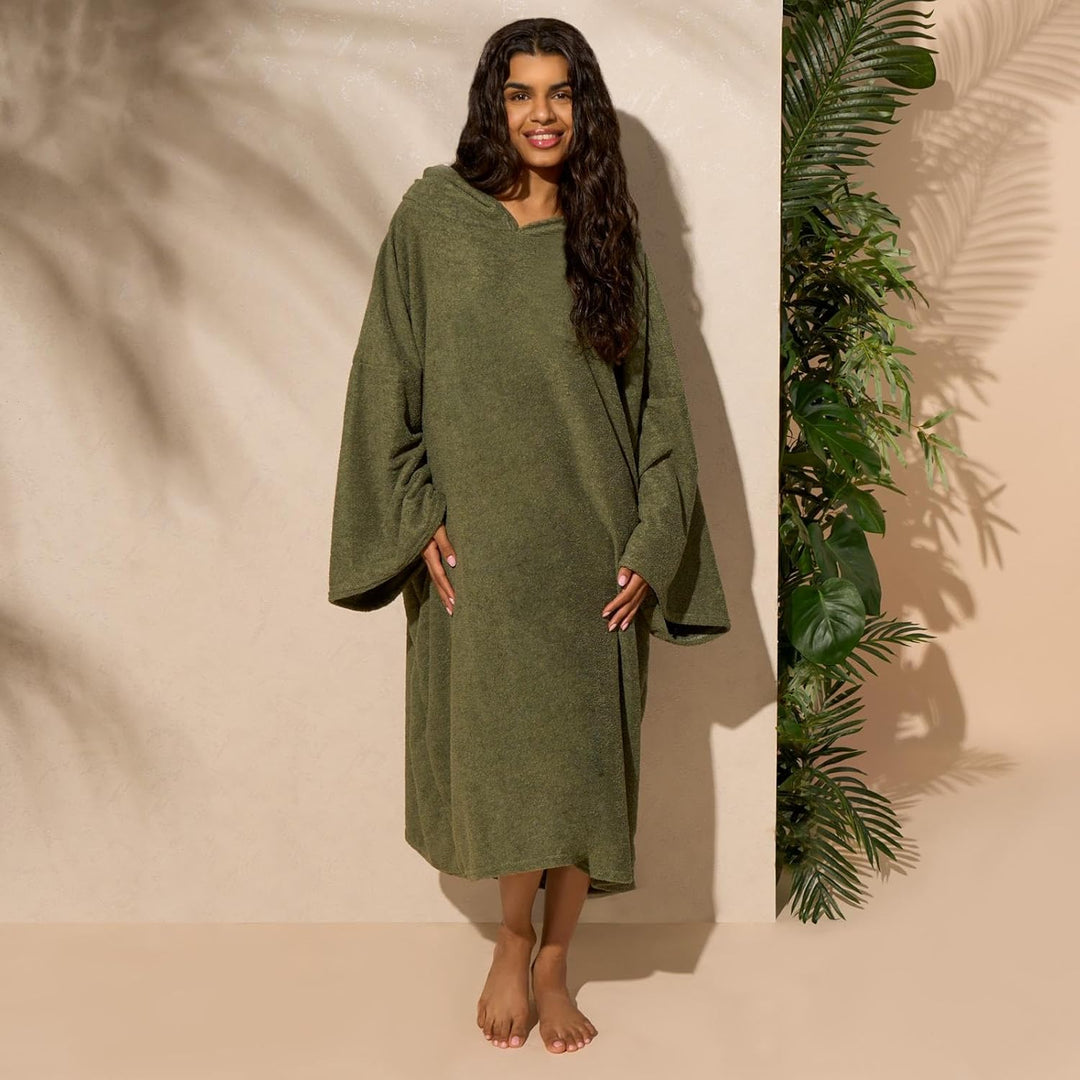 Brentfords Surf Poncho Damen für Erwachsene, Wickel Handtuch Poncho zum Schwimmen, Surfen, Strandbad