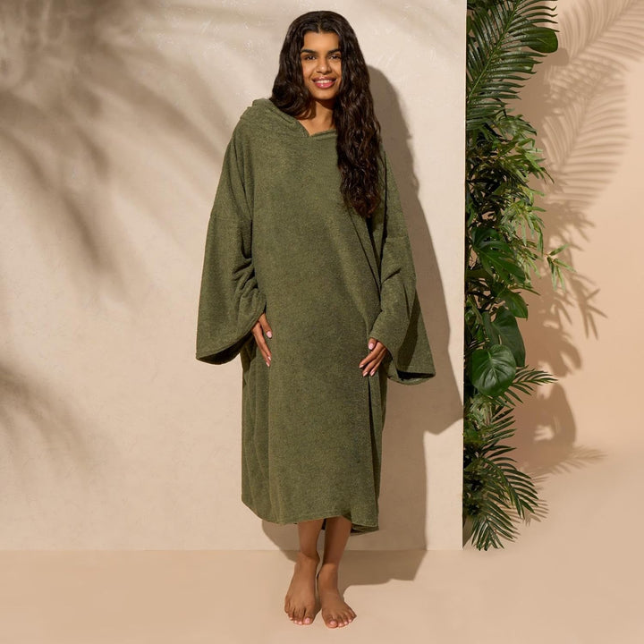 Brentfords Surf Poncho Damen für Erwachsene, Wickel Handtuch Poncho zum Schwimmen, Surfen, Strandbad