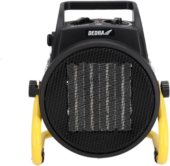 DEDRA Elektrische PTC-Heizung 2,0 kW, rund, schwarz Heizfläche 20 m², keramisches Heizelement, für g