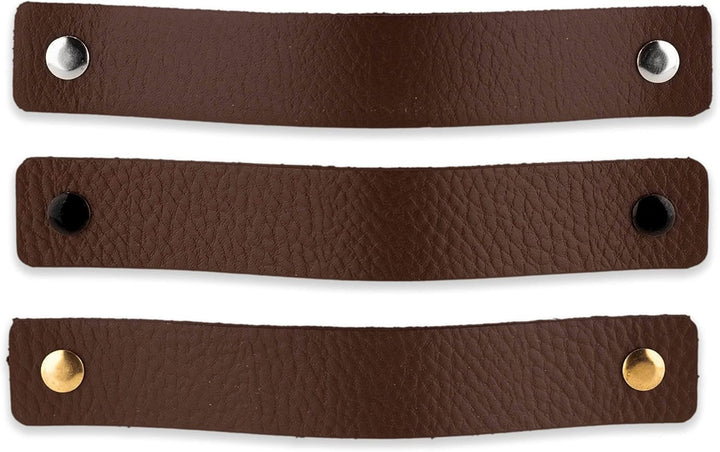 Brute Strength - Ledergriffe für Möbel - Braun - 4 Stück - 16,5 x 2,5 cm - Schrankgriff, Türgriff fü