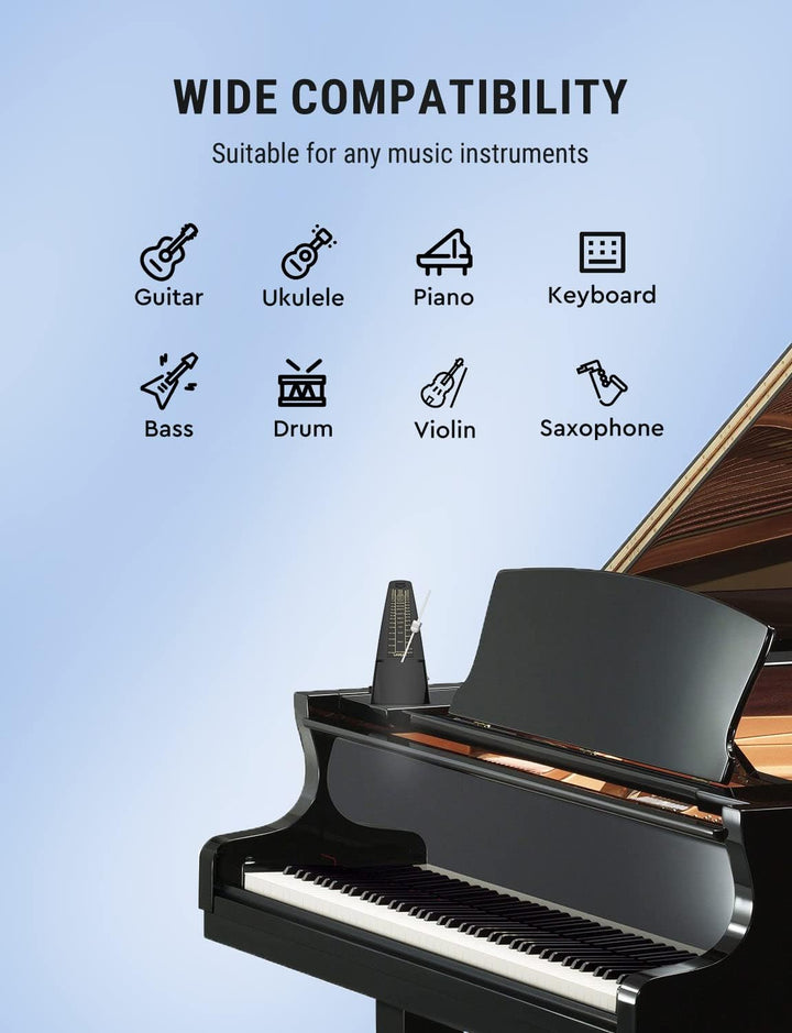 Linrax M1 Mechanisches Metronom für Klavier Violine Gitarre Bass Ukulele Schlagzeug Saxophon Banjo M