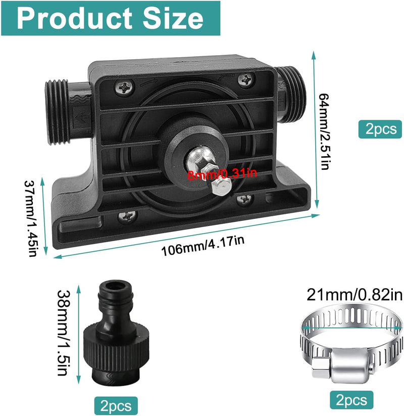 2 Stück Bohrmaschinenpumpe, Akkuschrauber Pumpe, Hohe Durchflussmenge Pumpe Bohrmaschine, mit Hafen
