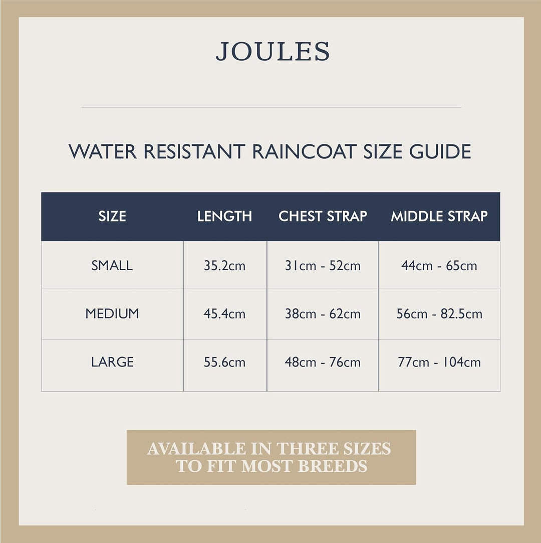 Rosewood x Joules Sandschalen-Regenmantel für Hunde, mittelgross, waschbar, leicht, wasserabweisend,
