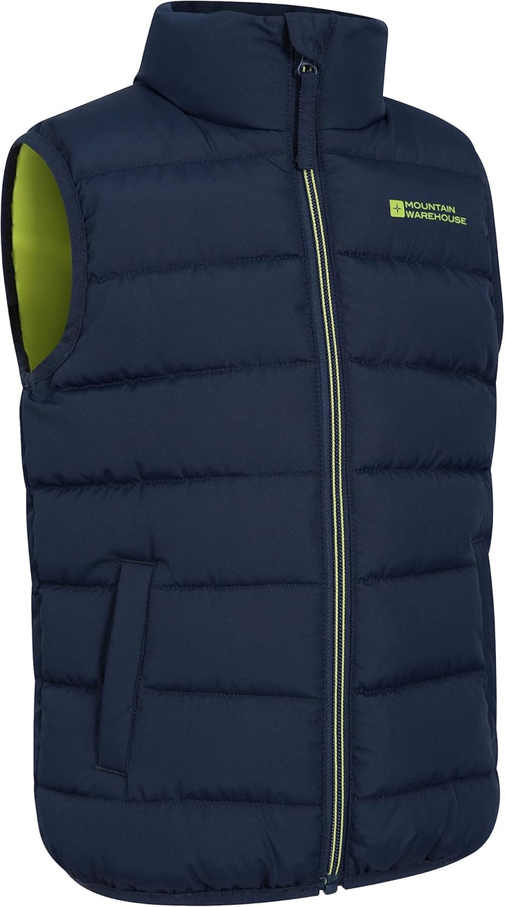 Mountain Warehouse Gepolsterte Kinder-Weste von Rocko - wasserabweisend, Mikrofaserweste, 2 Vorderta