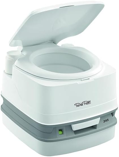 Thetford 92806 Porta Potti 345 Tragbare Toilette Qube, Weiss-Grau, 330 x 383 x 427 mm Porta Potti 34