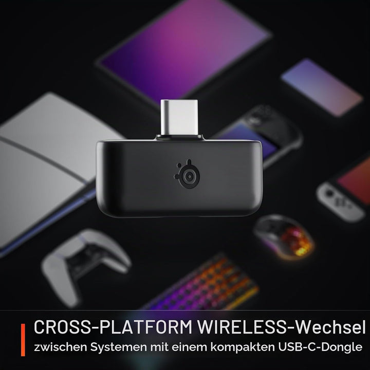 SteelSeries Arctis Nova 5 Wireless Multi-System Gaming Headset — Neodym-Magnettreiber — 100+ Audio-V