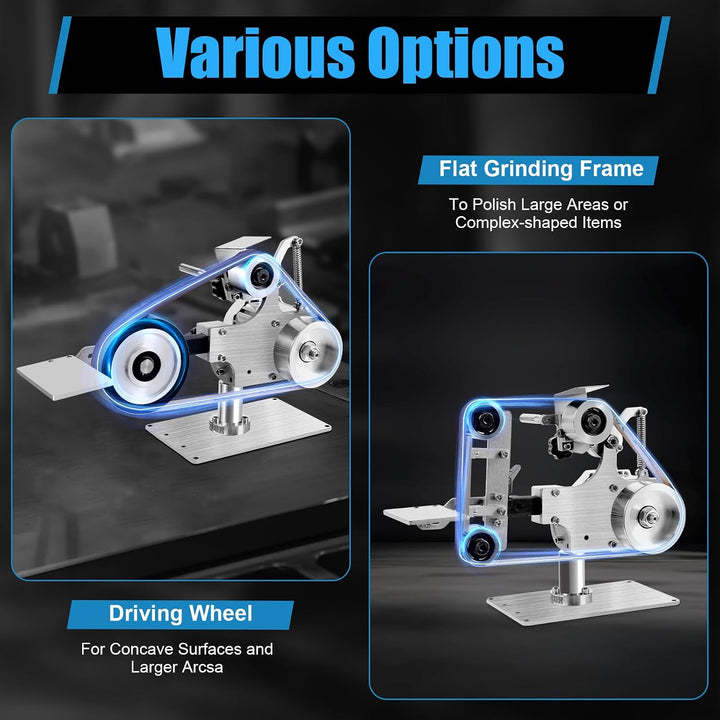 Bandschleifer 550W 5000U/min, Mini Schleifer bürstenlos für Metall & Holz | 2 Sanding Modes, Adjusta