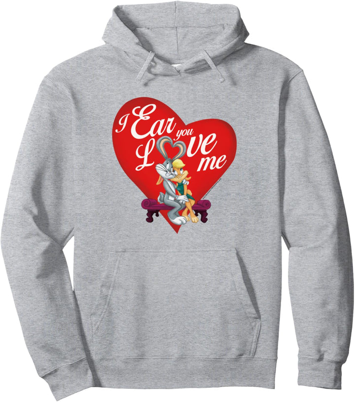Looney Tunes Bugs and Lola Ear Love Valentine's Day Pullover Hoodie