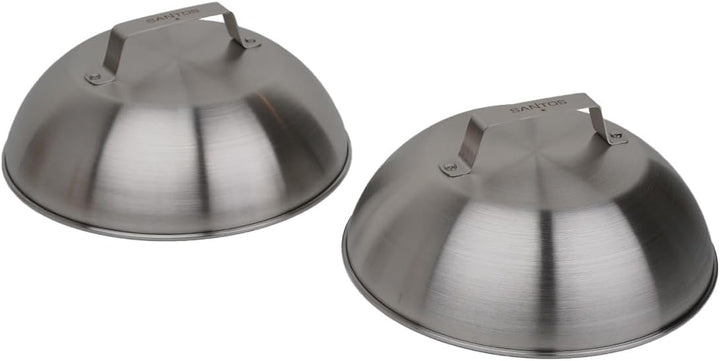 SANTOS Grillglocke Edelstahl 22 cm – Perfekte Garhaube für geschmolzenen Käse, Cheeseburger, indirek