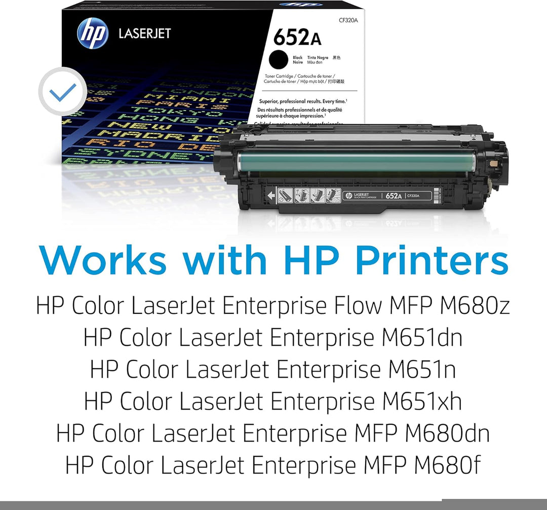 HP 652A (CF320A) Schwarz Original Toner für HP Color Laserjet Enterprise M651, HP Color Laserjet Ent