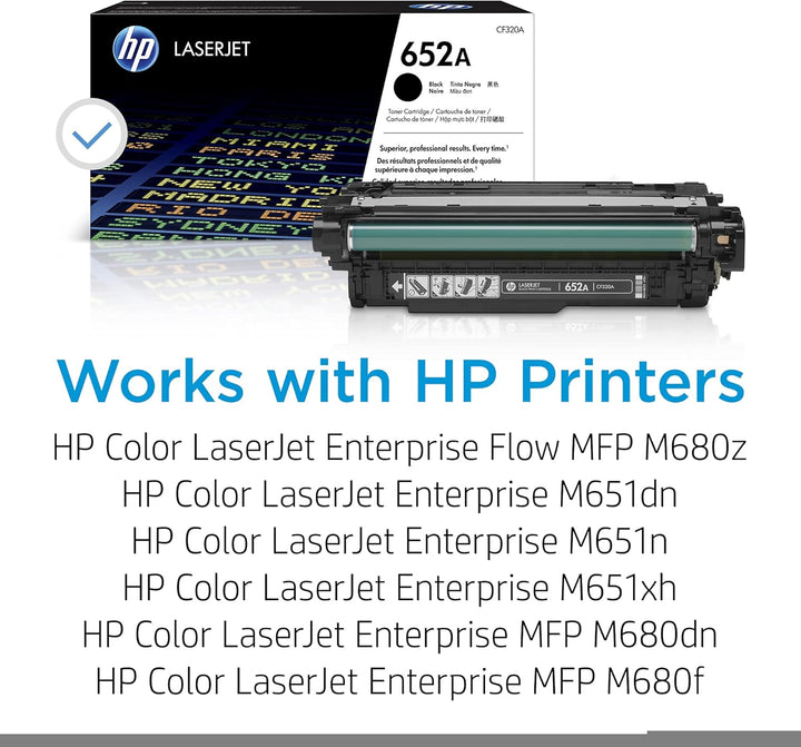 HP 652A (CF320A) Schwarz Original Toner für HP Color Laserjet Enterprise M651, HP Color Laserjet Ent