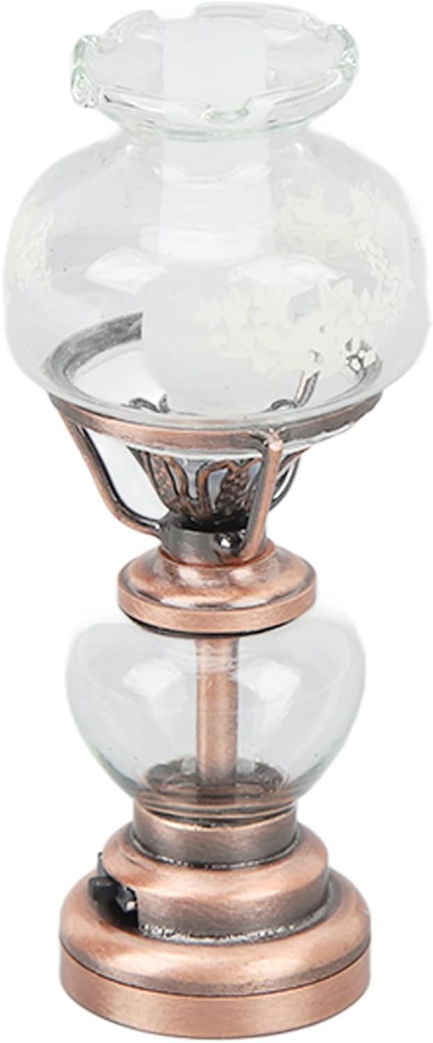 Gugxiom Puppenhaus-Miniaturlampe Im Massstab 1:12, Puppenhaus-Lichter aus Glas mit 120-mAh-Akku, Vin