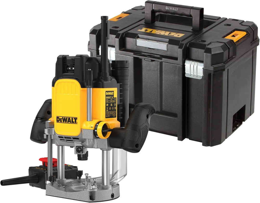 Dewalt 2.300 Watt Oberfräse DWE627KT (Leerlaufdrehzahl 9.000-22.000 min-1, Fräskorbhub 80 mm, max. F