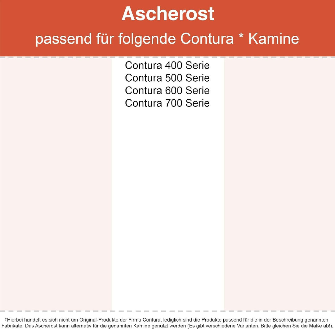 Kaminrost/Ascherost Rund Ø 203 x 15 mm passend für Contura ** Kaminöfen inkl. Modellübersicht - Asch