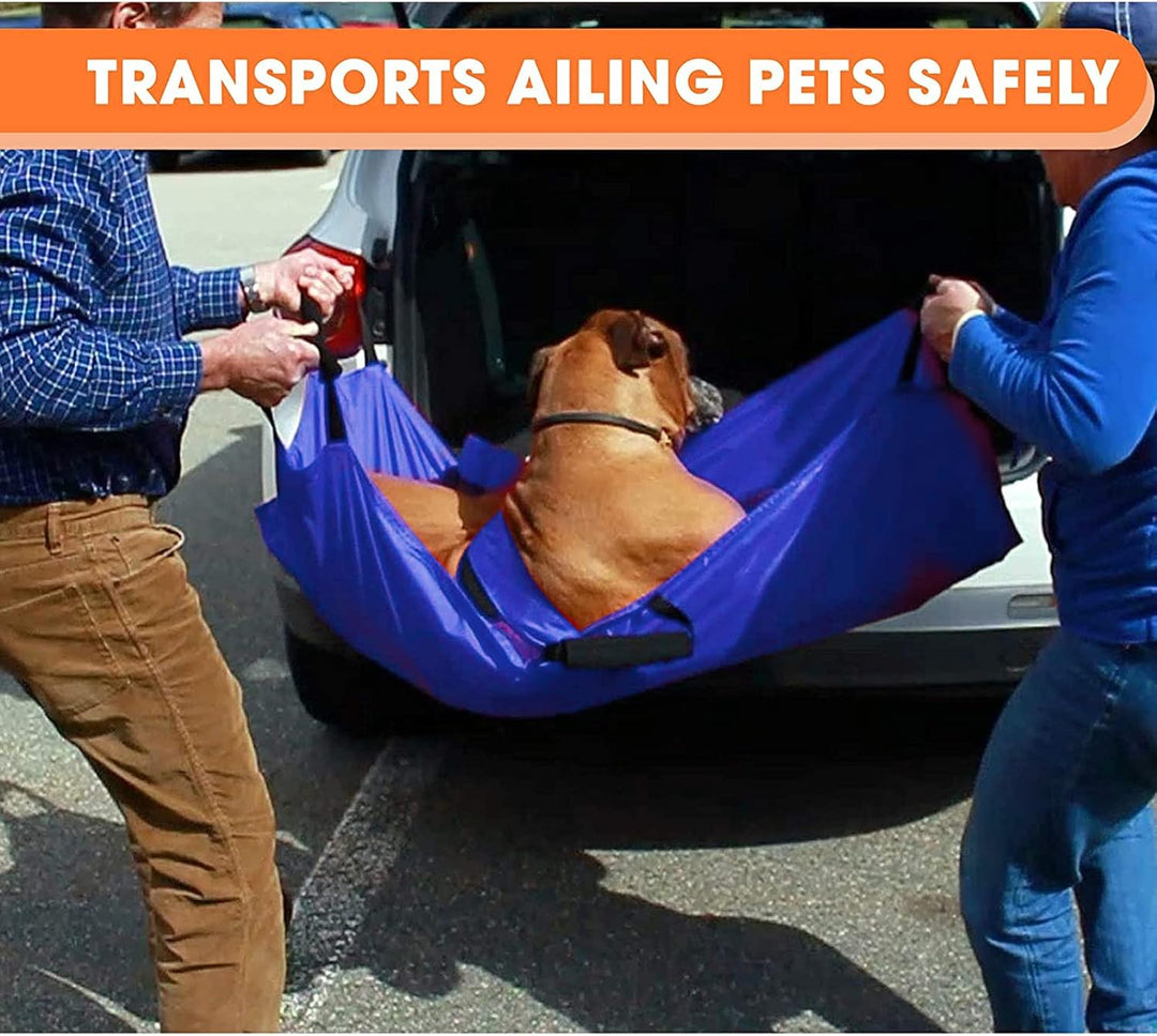 Haustiertrage Trage Faltbare Transport Notfalltrage mit 6 Griffe Nylon fest Anti-Biss-Haustiertrage,