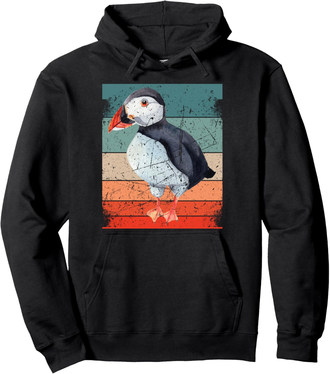 Papageitaucher Sunset Puffin Papagei Lunde Deko Süsser Vogel Pullover Hoodie