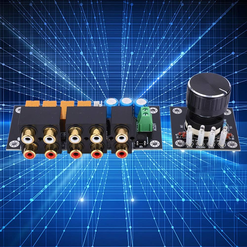 Oumefar Audio Selector Audiosignal-Auswahlkarte 4-Wege-Audioeingang Umschalten der Eingangsplatine A