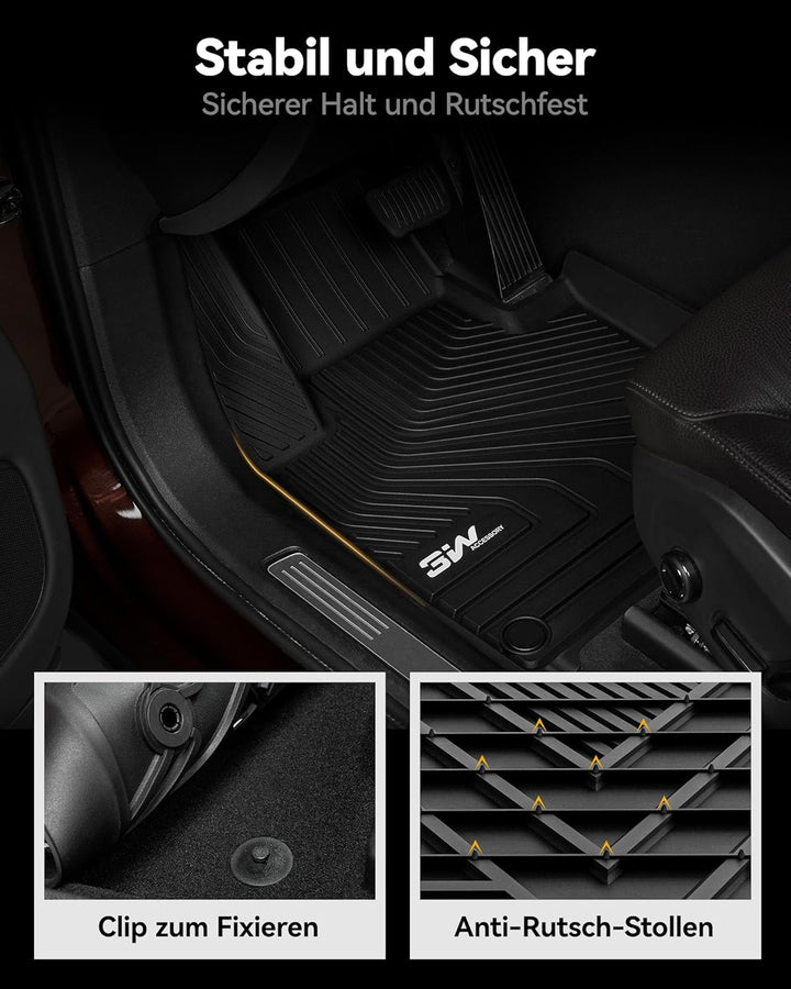 3W Kofferraumwanne für Volvo XC60 2018-2025 2026, TPE Allwetter Massgeschneiderte Kofferraummatte Ko