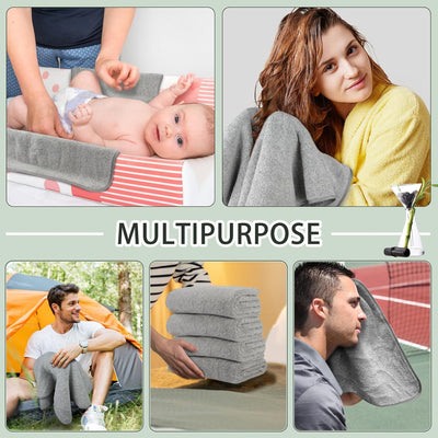 KinHwa 4 Pack Mikrofaser Handtuch Haare, Mikrofaser Handtuch, Bambus Kohle stark saugfähige Mikrofas