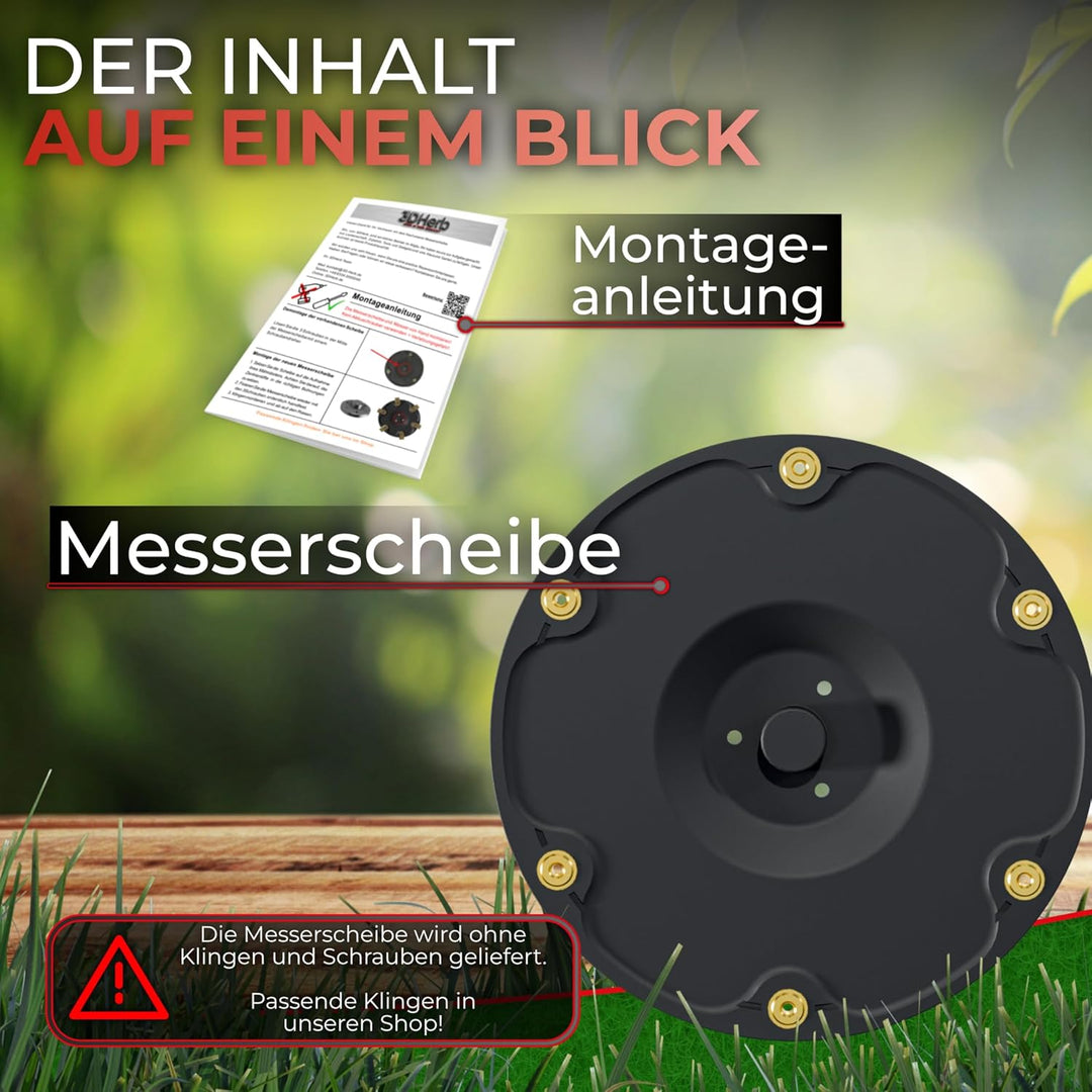 6er Messerscheibe kompatibel mit Segway Navimow H-Serie H500E, H800E, H1500E, H3000E-VF - Mähroboter