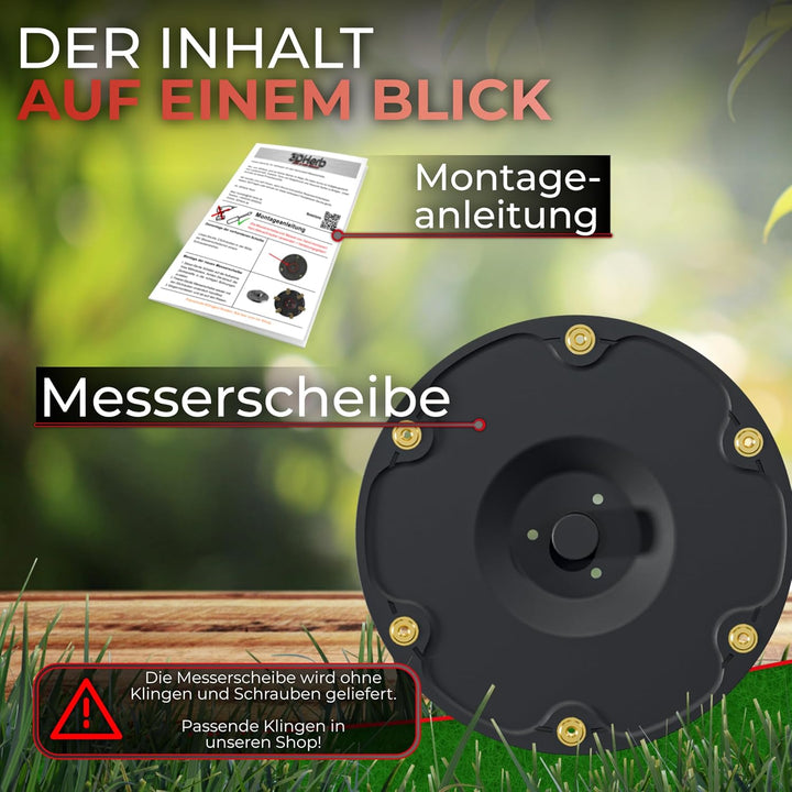 6er Messerscheibe kompatibel mit Segway Navimow H-Serie H500E, H800E, H1500E, H3000E-VF - Mähroboter