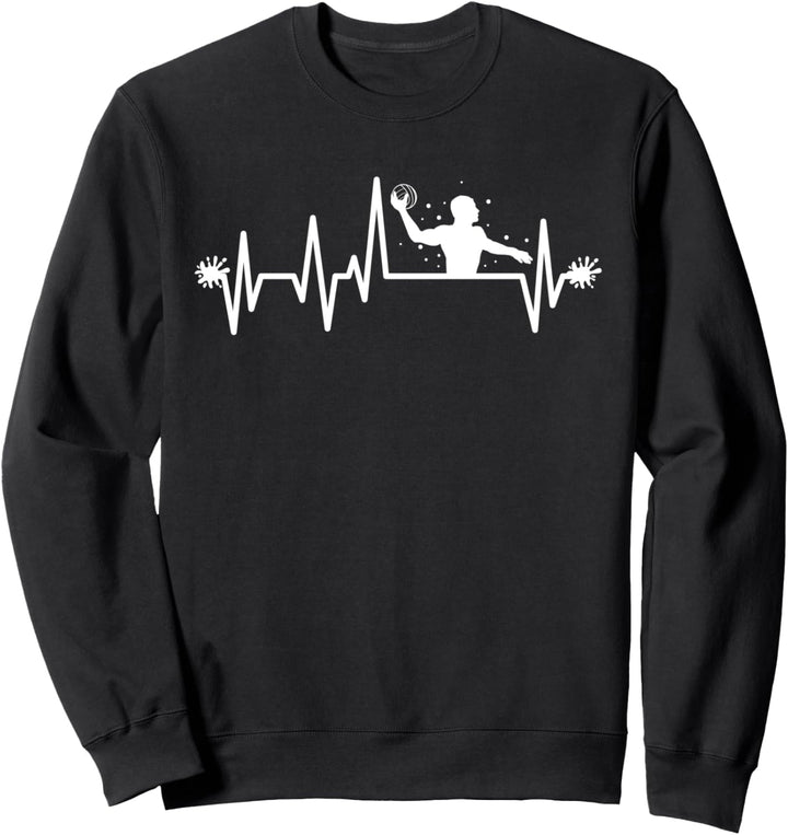 Waterpolo Spieler Heartbeat Wasserball Spieler Trainer Sweatshirt