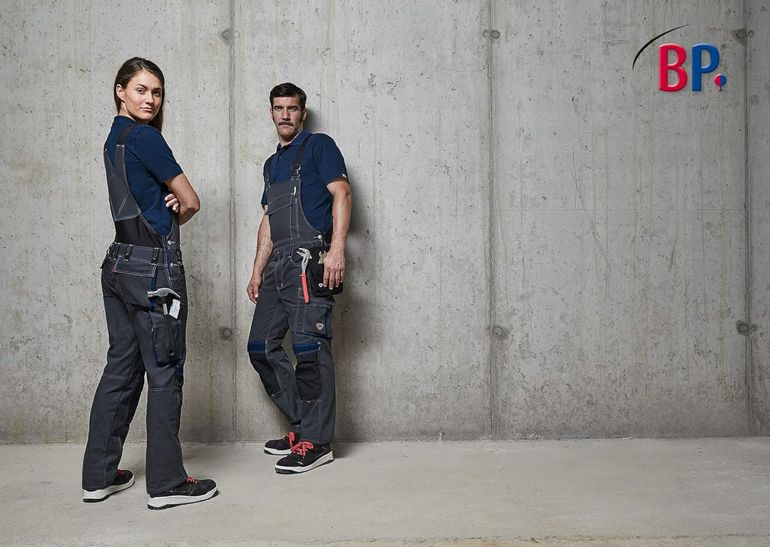 BP Profil 1844-720-10 Latzhose - Stretch-Hosenträger - Verstellbarer Bund - Taschen für Knieschoner