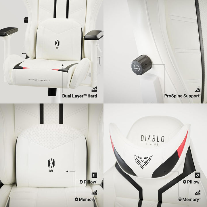 Diablo X-Ray Gaming Stuhl Bürostuhl Gamer Chair Schreibtischstuhl 4D Armlehnen Ergonomisches Design