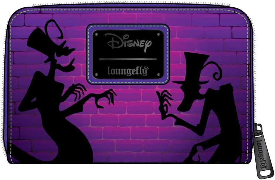Loungefly Die Prinzessin und der Frosch Dr. Facilier Glow in the Dark Zip Around Wallet, mehrfarbig,
