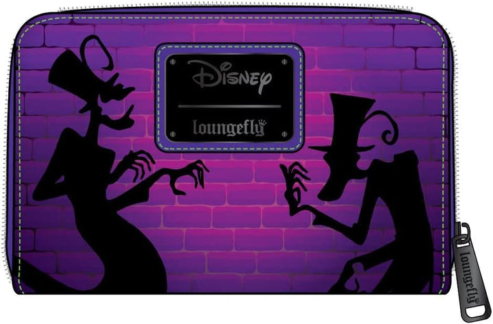 Loungefly Die Prinzessin und der Frosch Dr. Facilier Glow in the Dark Zip Around Wallet, mehrfarbig,